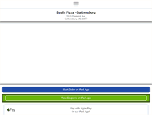 Tablet Screenshot of basilspizzasubs.com